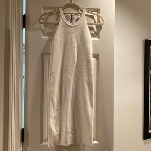 Off white sleeveless midi dress